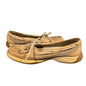 Women’s Sperry Top Sider Slip- On Boat Shoe Leather Upper Loafer 6.5 Preppy